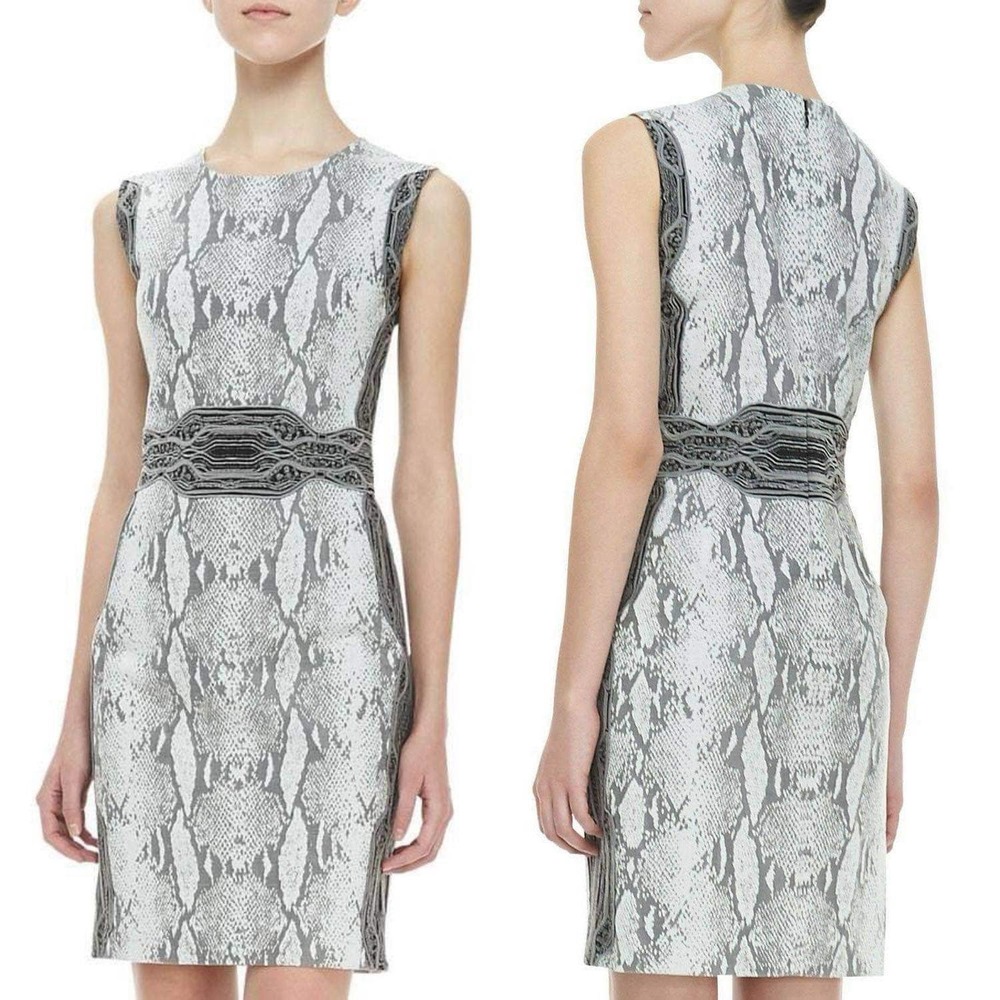 Diane Von Furstenberg Bey Snake Print Sheath Dress